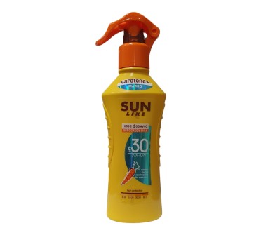 КАРОТЕН СЛЪНЦЕЗ. МЛЯКО SPF30 СПРЕЙ 200мл SUN LIKE